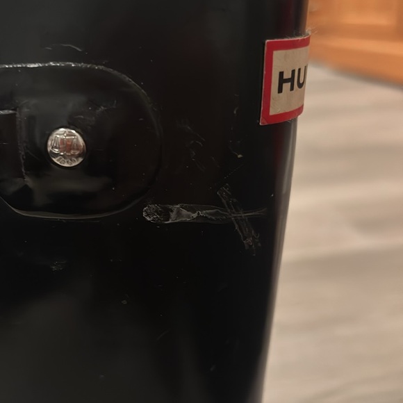 Hunter Black Rain Boots Size 4 - Picture 9 of 10